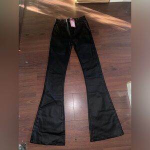 Edikted faux leather flare pants Medium
